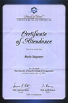Сертифікат ізраїльського симпозіуму з урології